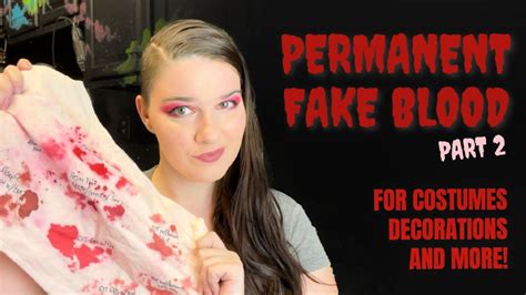 fake blood for halloween clothes|how to make thimble blood.